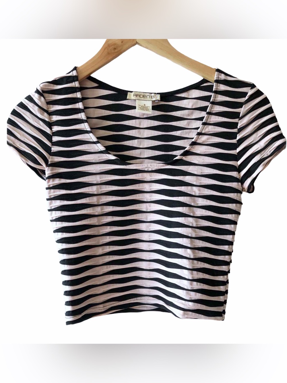 Arden B Striped Crop Top Size Small